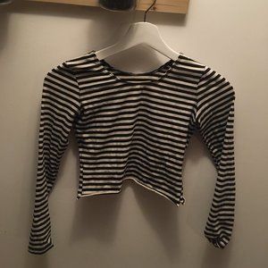 pinstripe crop top